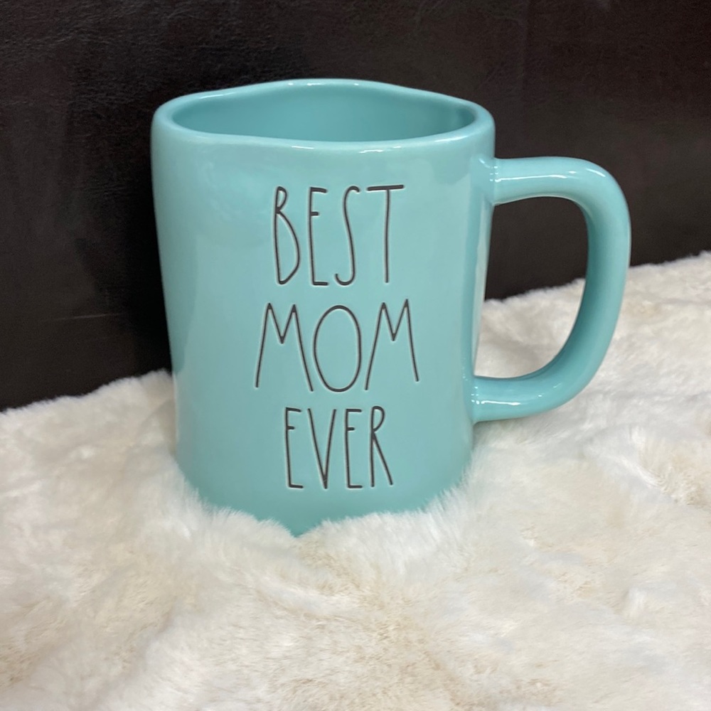 Rae Dunn Best Mom Ever blue coffee mug